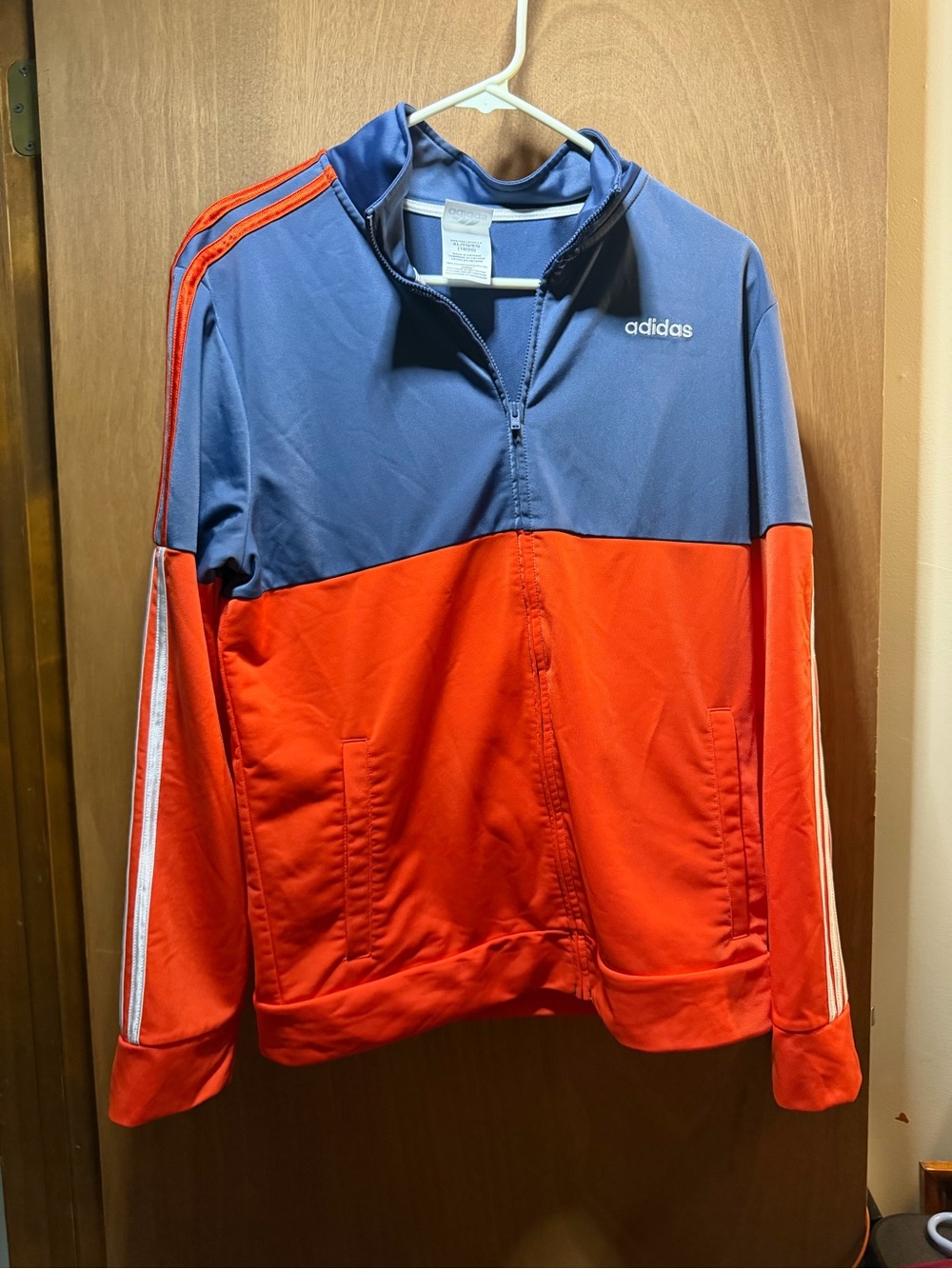 Adidas boys Two-Tone Blue and Red Track Jacket size xl 18/20